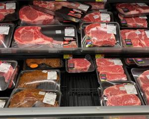 Grocery store meat section