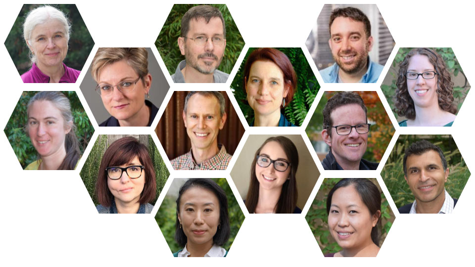 Composite image of several members of the UW Genetic Analysis Center