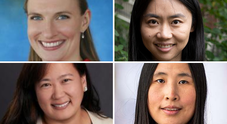 Photo collage of Andrea Cook, Jingyi Jessica Li, Theresa Kim, Yinqi Zhao