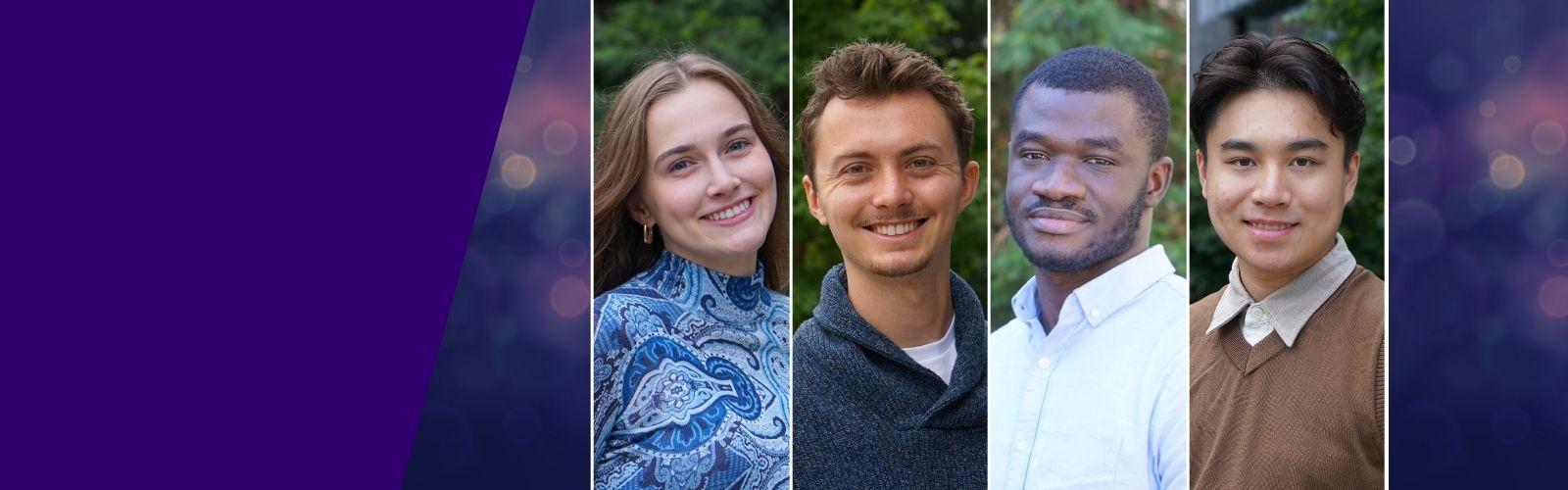 Photo compilation featuring four UW Biostatistics students