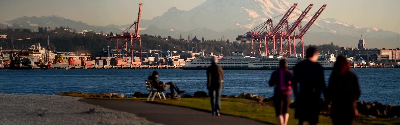 Photograph of Puget Sound waterfront trail