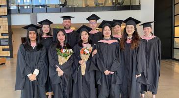 Class photo of 2024 graduates in the UW Biostatistics MS Capstone program
