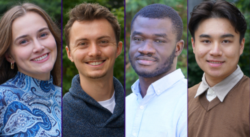 Photo compilation featuring four UW Biostatistics students