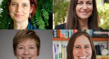 Clockwise from upper left: Headshots of Sarah Nelson, Alison Fohner, Gail Jarvik, Sarah Knerr