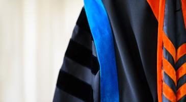 Photo of academic doctoral degree robes