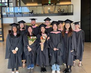 Class photo of 2024 graduates in the UW Biostatistics MS Capstone program