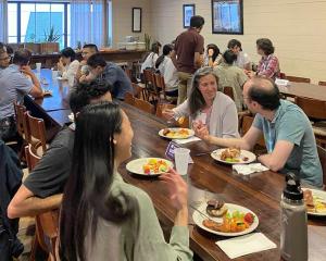 Attendees at the 2025 JSM Alumni Reception for UW Biostatistics and Statistics