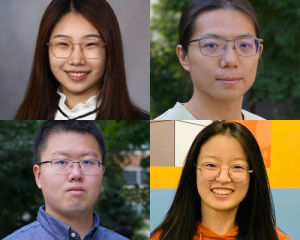 Collage of four student portraits