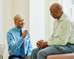 Thomas Barwick / Getty Images A doctor and patient share a discussion. A new study looks at secondary treatment's potential role in mortality disparities among prostate cancer patients.
