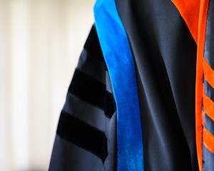 Photo of academic doctoral degree robes