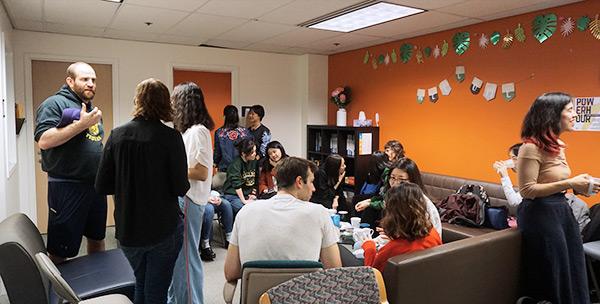 Faculty, students and staff at a 2019 DiversiTEA event