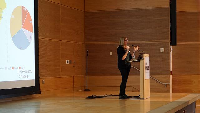 Laina Mercer presenting at Biostatistics Colloquium