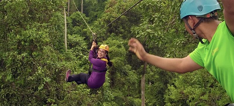 Natalie Gasca ziplining