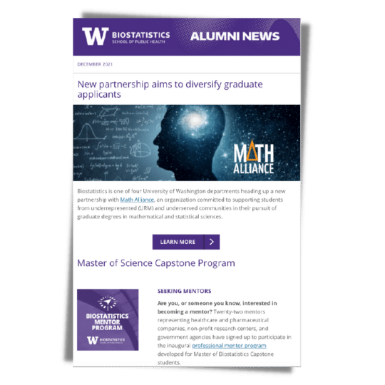 Thumbnail preview of UW Biostatistics Alumni Newsletter - December 2021