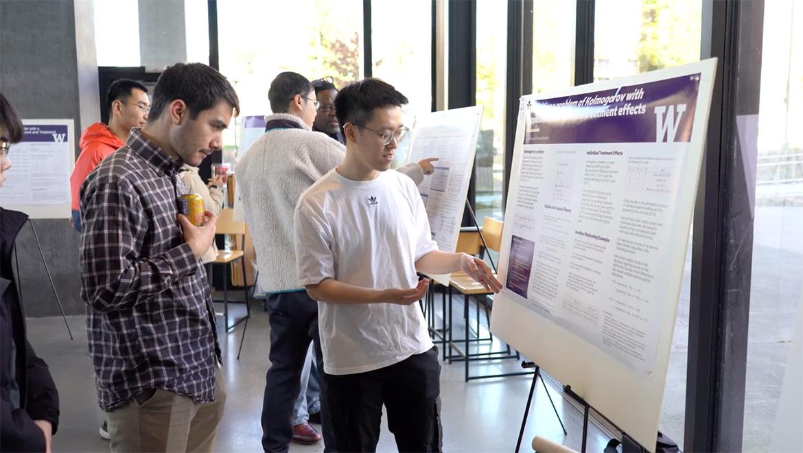 UW Biostatistics students at a department-sponsored poster session in 2024