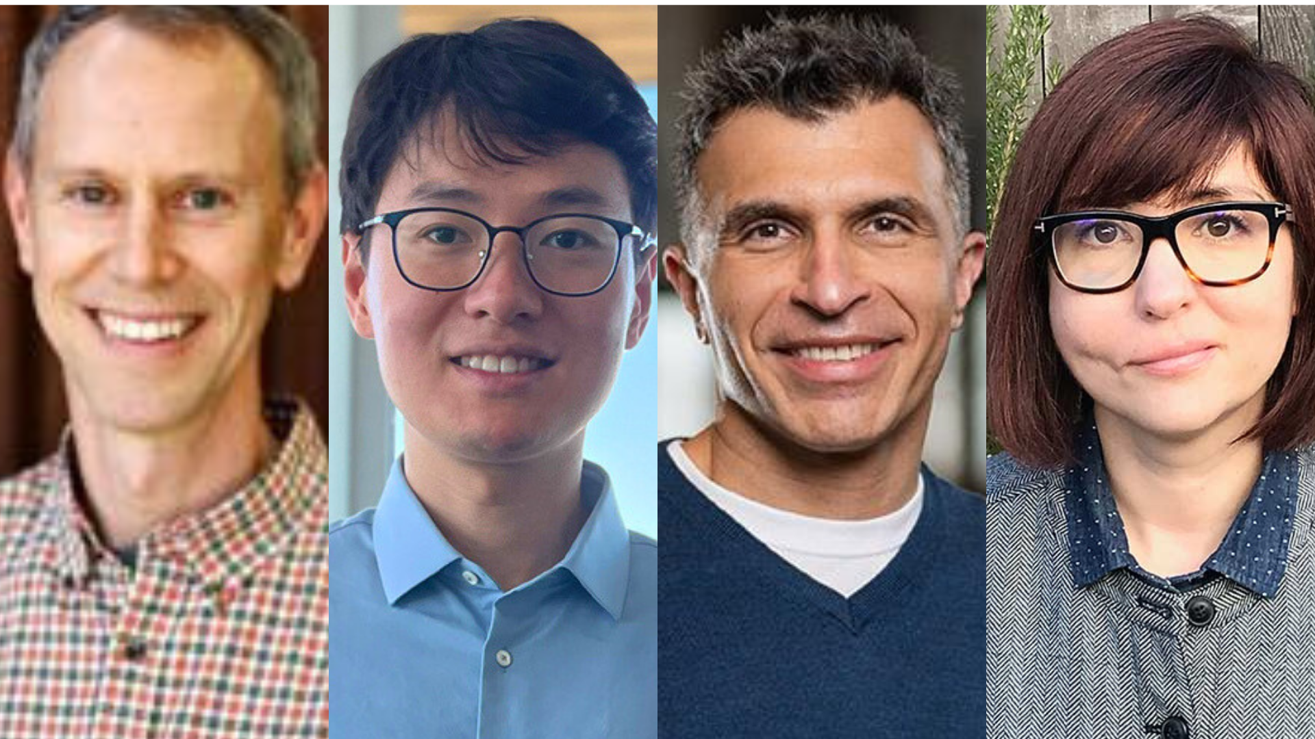 A photo collage which includes: Ben Heavner, Guanghao Qi, Ali Shojaie, Marsha Wheeler