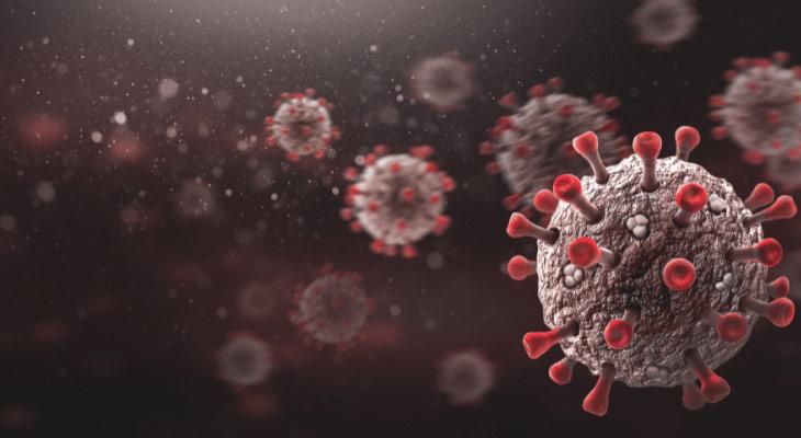 Coronavirus image with dark background 